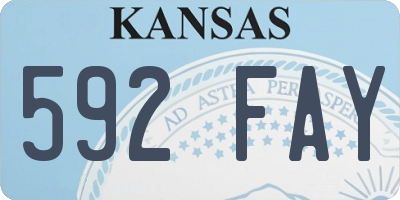 KS license plate 592FAY