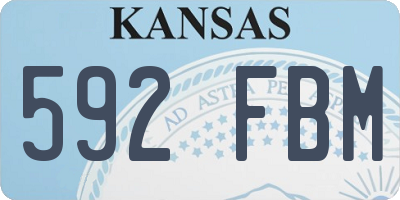 KS license plate 592FBM