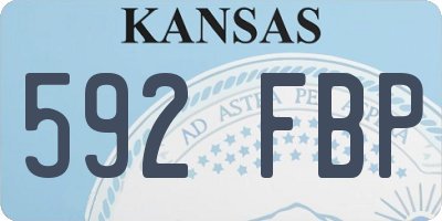 KS license plate 592FBP
