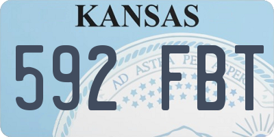 KS license plate 592FBT