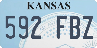 KS license plate 592FBZ