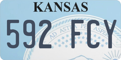 KS license plate 592FCY