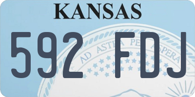 KS license plate 592FDJ