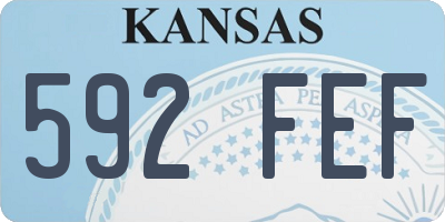 KS license plate 592FEF