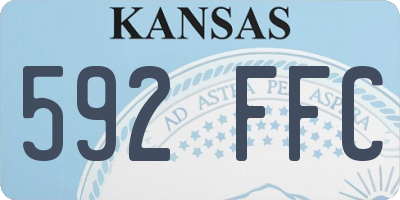 KS license plate 592FFC