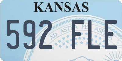 KS license plate 592FLE