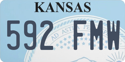 KS license plate 592FMW