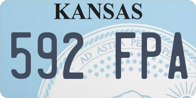KS license plate 592FPA