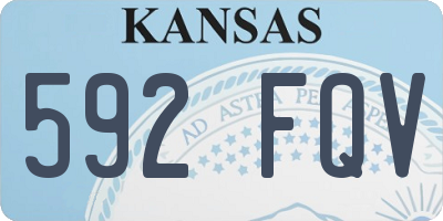 KS license plate 592FQV