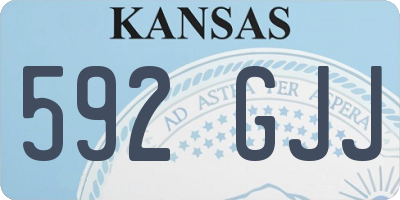 KS license plate 592GJJ
