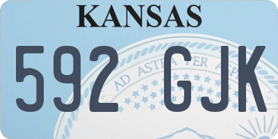 KS license plate 592GJK