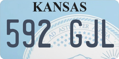 KS license plate 592GJL