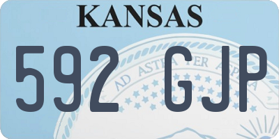 KS license plate 592GJP