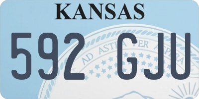 KS license plate 592GJU