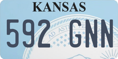 KS license plate 592GNN