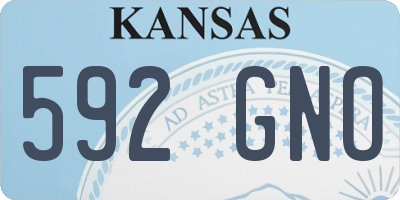 KS license plate 592GNO