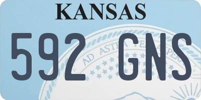 KS license plate 592GNS
