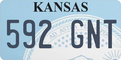 KS license plate 592GNT