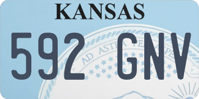 KS license plate 592GNV
