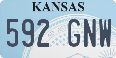 KS license plate 592GNW