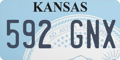 KS license plate 592GNX