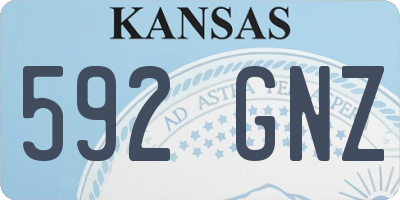 KS license plate 592GNZ