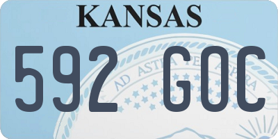 KS license plate 592GOC