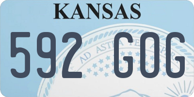 KS license plate 592GOG