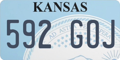 KS license plate 592GOJ