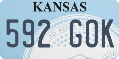 KS license plate 592GOK