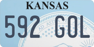 KS license plate 592GOL