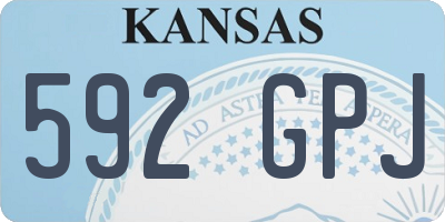 KS license plate 592GPJ