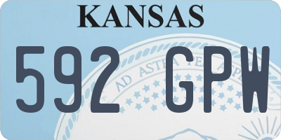 KS license plate 592GPW