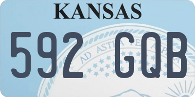KS license plate 592GQB