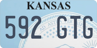 KS license plate 592GTG