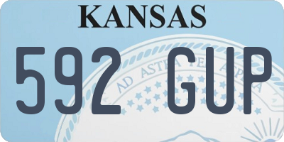 KS license plate 592GUP