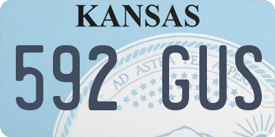 KS license plate 592GUS