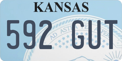 KS license plate 592GUT