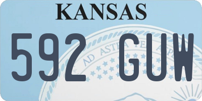 KS license plate 592GUW