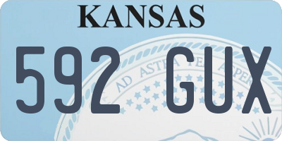 KS license plate 592GUX
