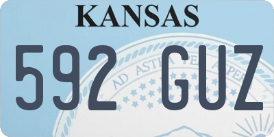 KS license plate 592GUZ