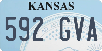 KS license plate 592GVA