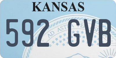 KS license plate 592GVB