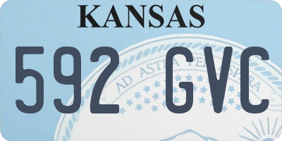 KS license plate 592GVC