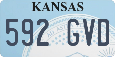 KS license plate 592GVD