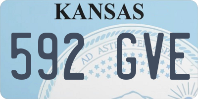 KS license plate 592GVE