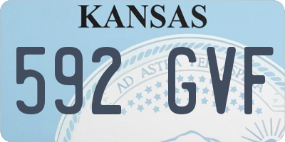 KS license plate 592GVF