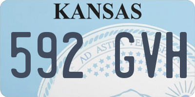 KS license plate 592GVH