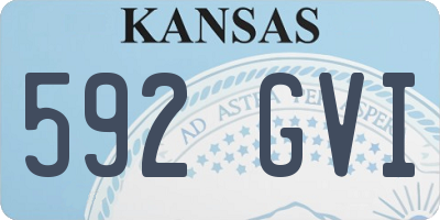 KS license plate 592GVI