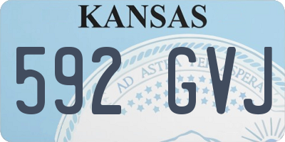 KS license plate 592GVJ